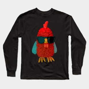 Cool Red Chicken Long Sleeve T-Shirt